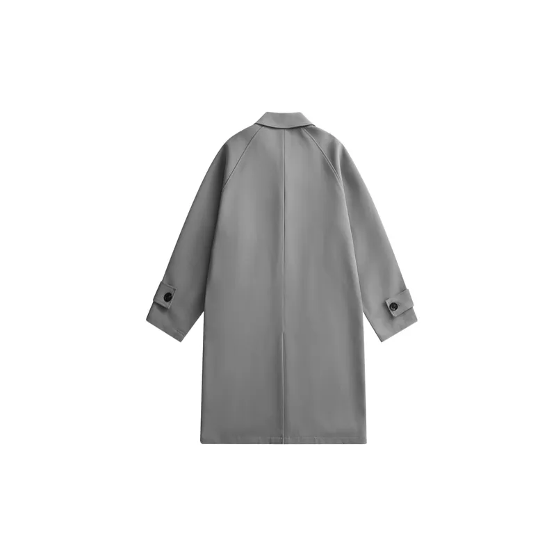 Fashionable Loose Blended Synthetic Fabrics Trench Coat-9