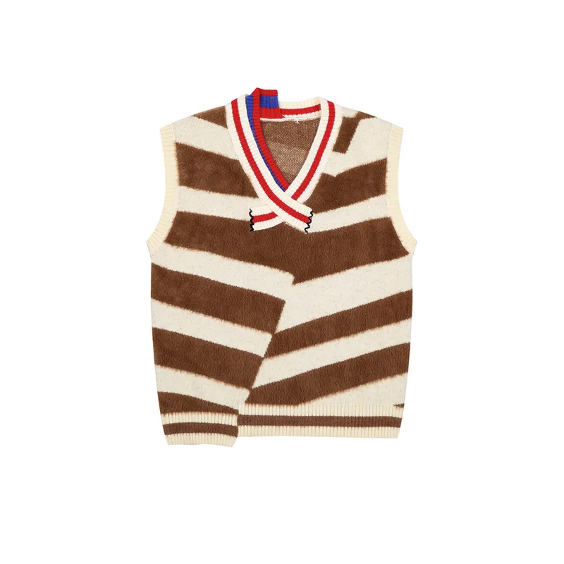 Retro Contrast Color Vest-0