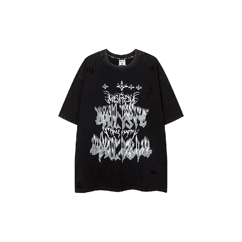 Retro Loose 100% Cotton T Shirt-4
