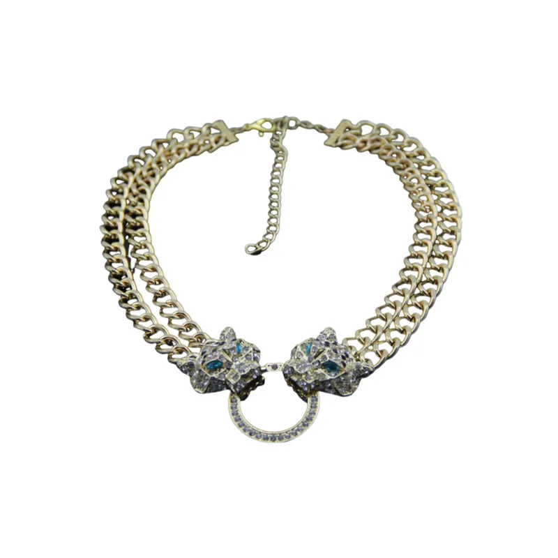 Leopard Head Pendant Necklace-0