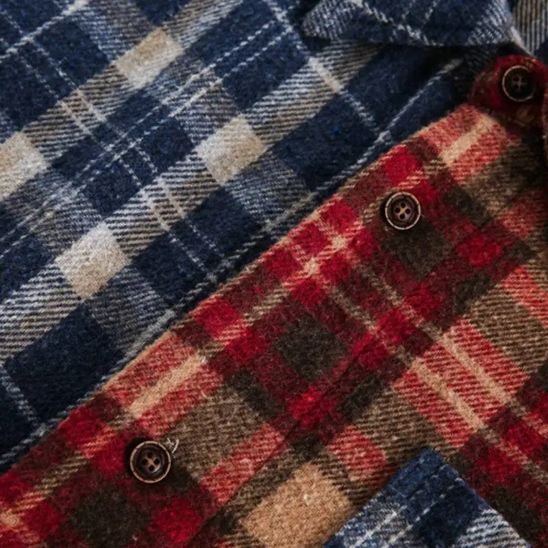 Casual Plaid 100% Cotton Shirt-4