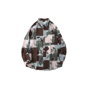 Printing Collar Loose Casual Padded Coat