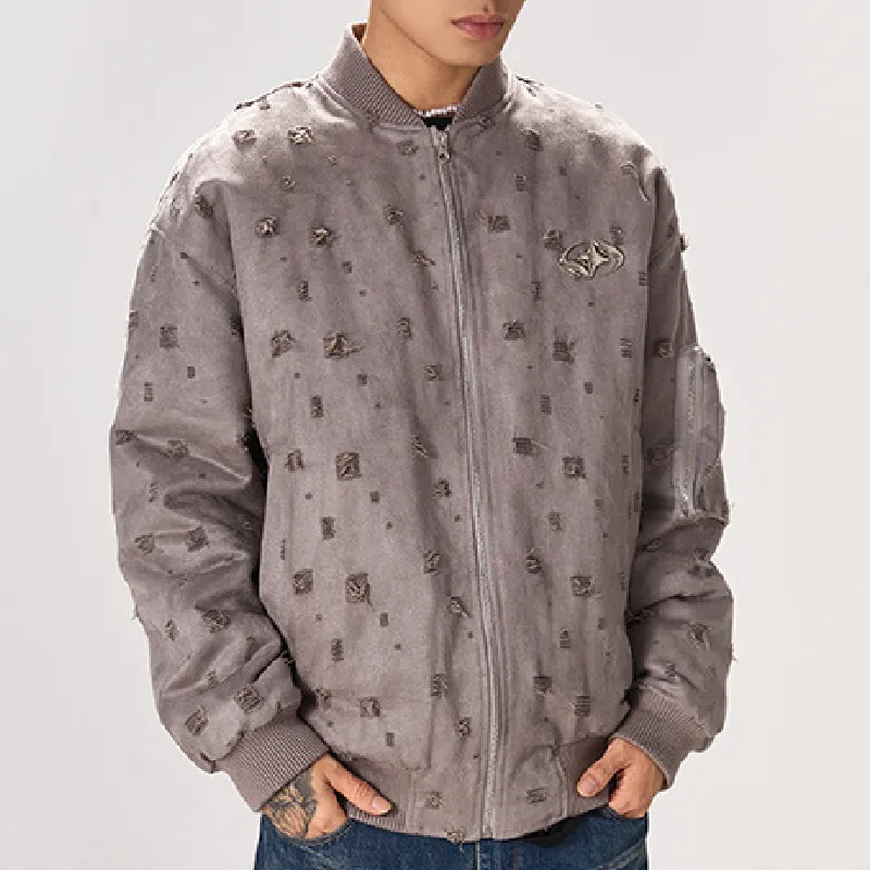 Street Letter Loose Quilted Jacket-2