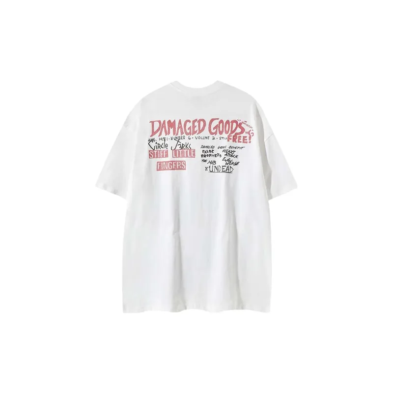 Street Print Cotton Blended Fabric T Shirt-5