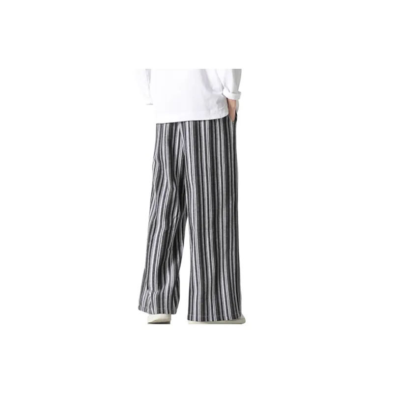 Retro Loose Cotton Blended Fabric Casual Pants-1