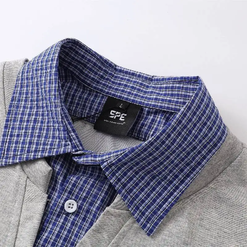 Retro Plaid Cotton T Shirt Unisex-4