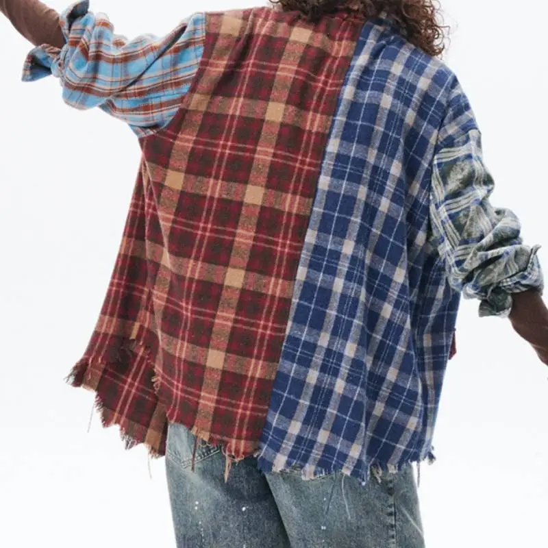 Fashion Contrast Color 100% Cotton Shirt-3