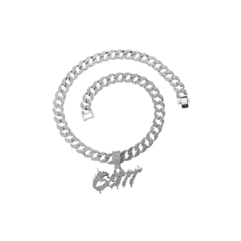 Three Dimensional Letter Pendant Necklace