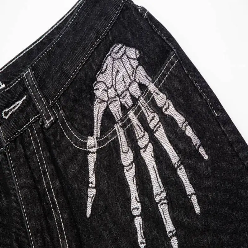 Embroidery Loose Jeans-2