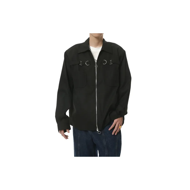 Casual Fashionable Blended Synthetic Fabrics Jacket-1
