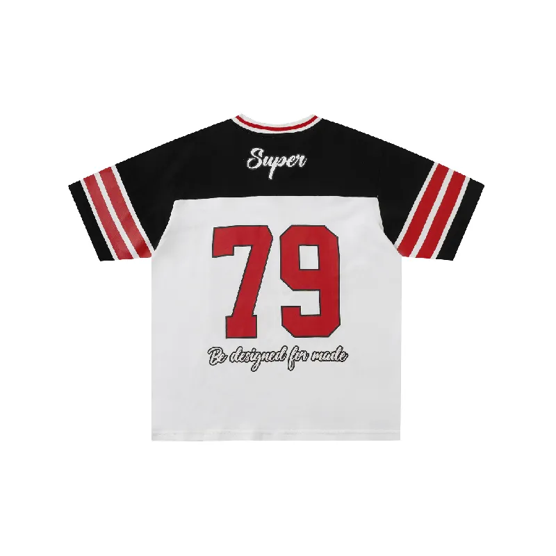 Retro Street Cotton Blended Fabric T Shirt Unisex-1