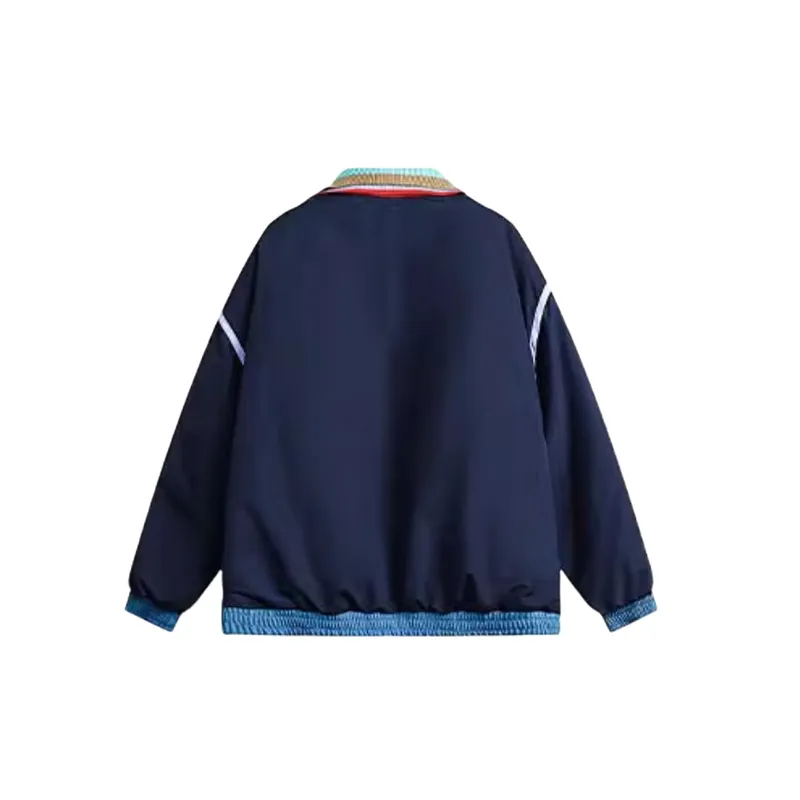 Casual Contrast Color Jacket-1