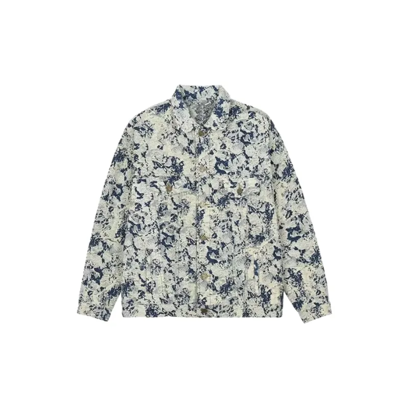 Fashionable Washed Embroidered Jacket-0