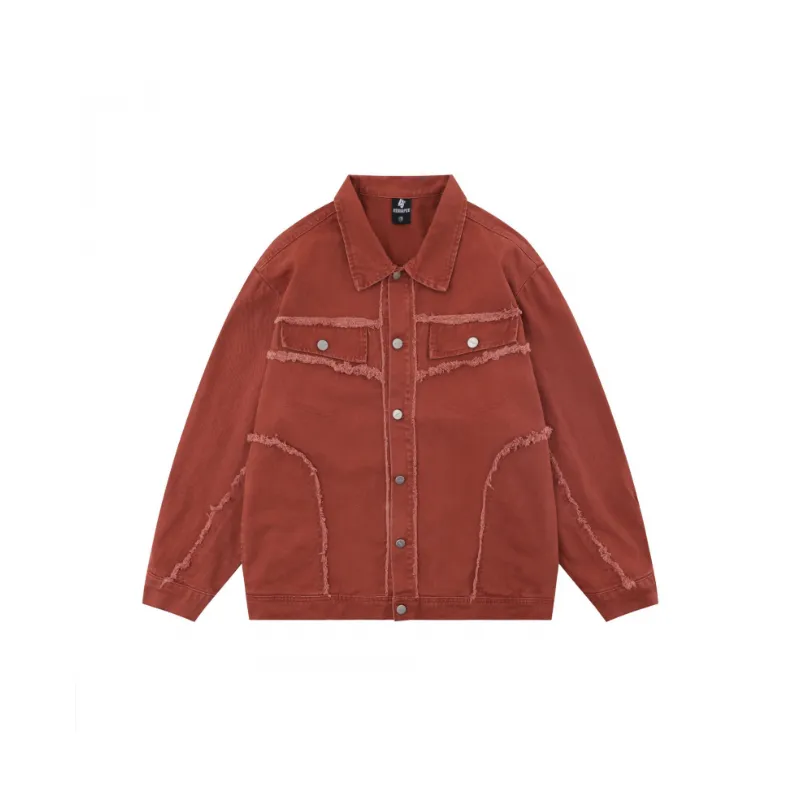 Plain Loose Denim Jacket-2