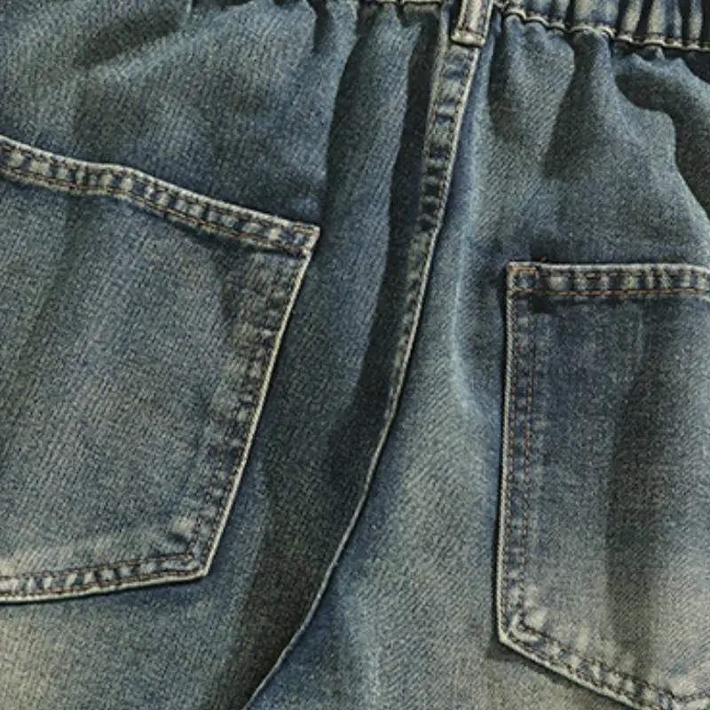 Basics Fashionable Denim Casual Pants-8