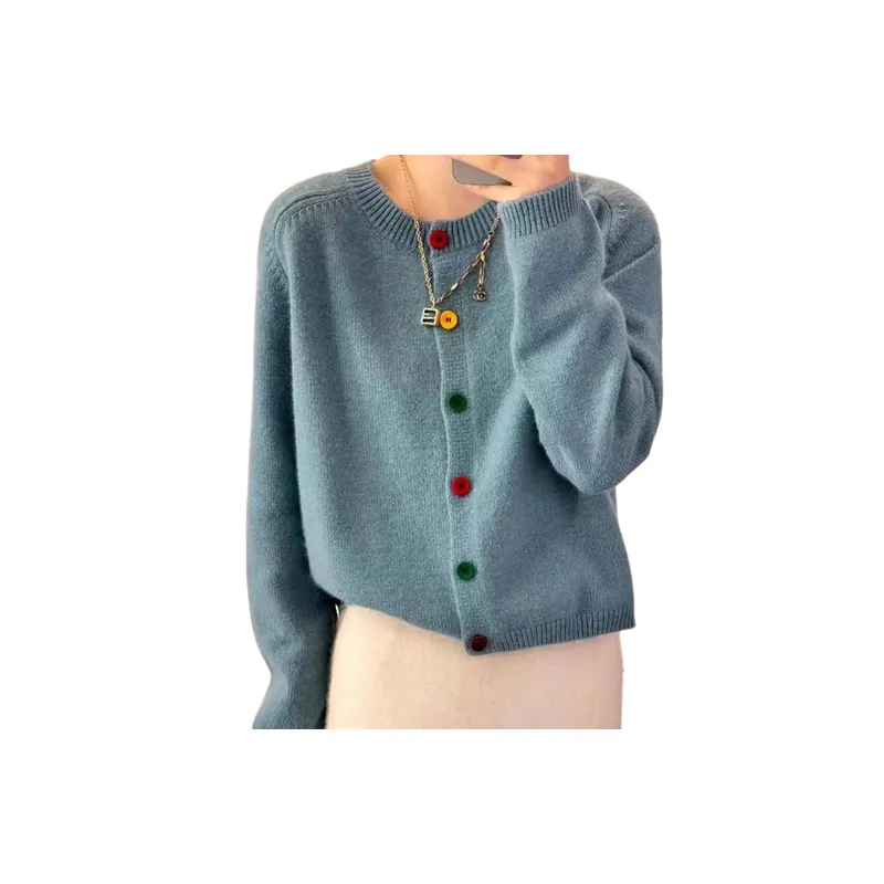 Plain Loose Sweater Women-1