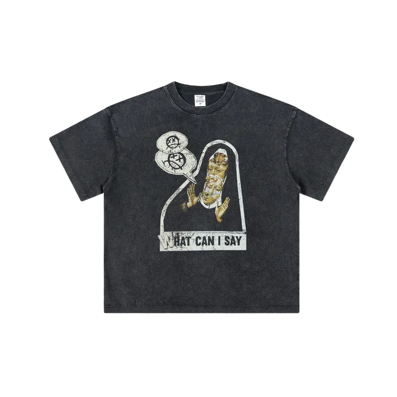 Retro Loose 100% Cotton T Shirt-0