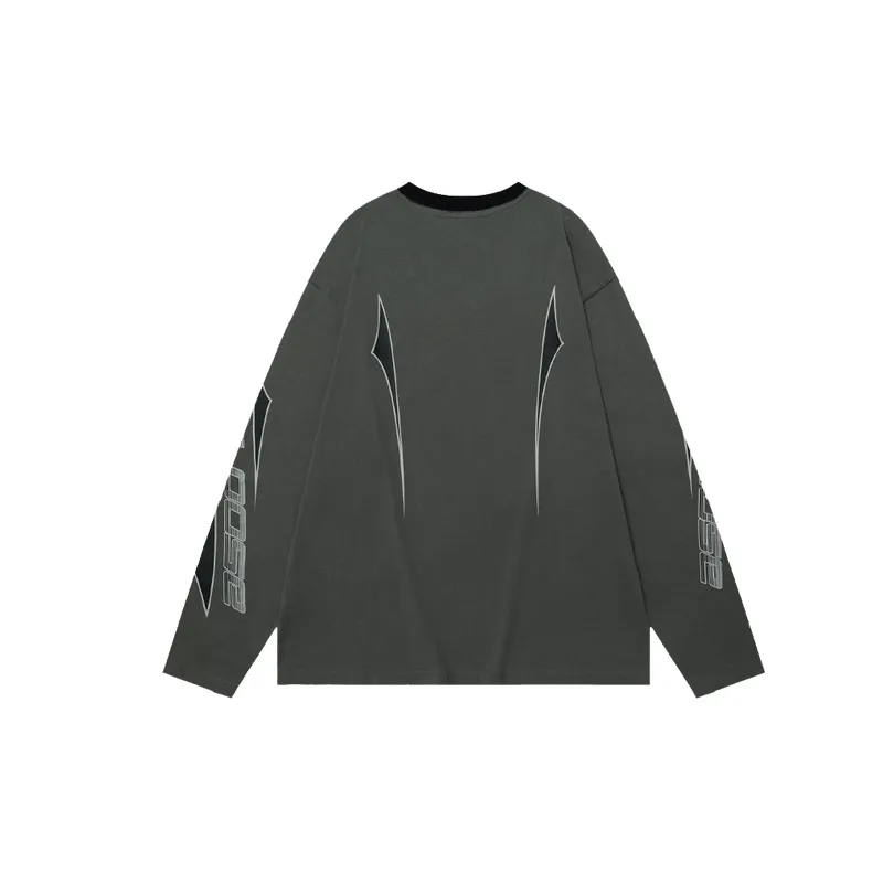 Street Print Long Sleeve T Shirt-3