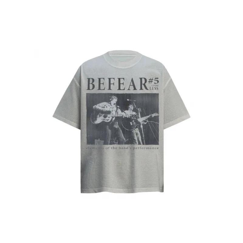 Street Loose Cotton Blended Fabric T Shirt-4