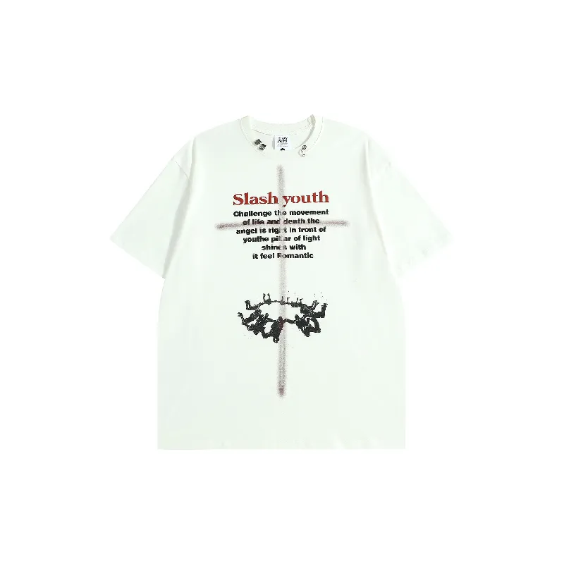 Fashionable Loose 100% Cotton T Shirt-1