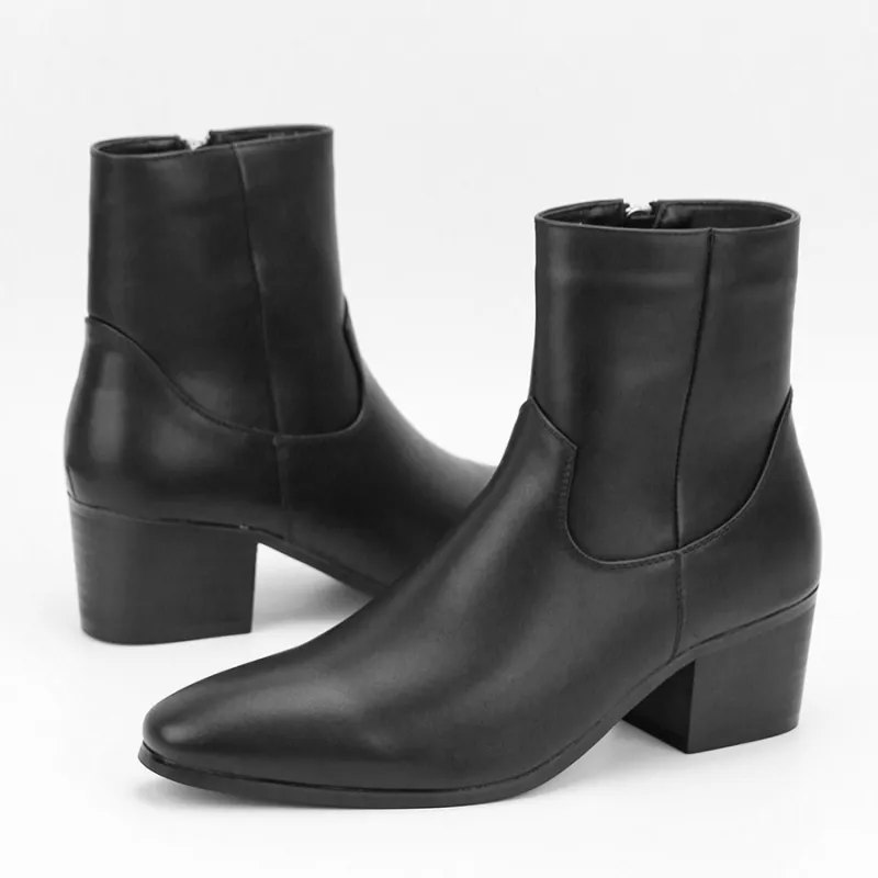 Fashionable Zipper Ankle Boots-1