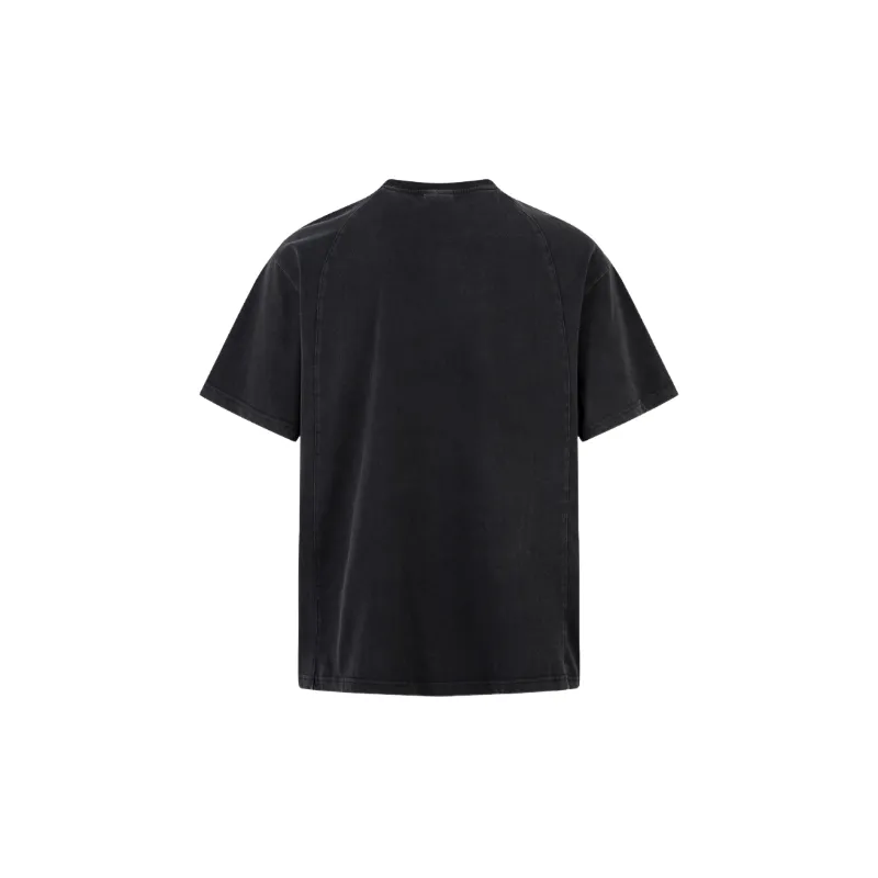 Retro Distress 100% Cotton T Shirt-1