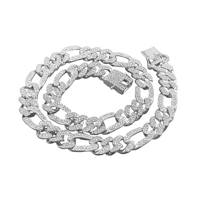 Hip Hop Splicing Cuban Zircon Rap Necklace-3