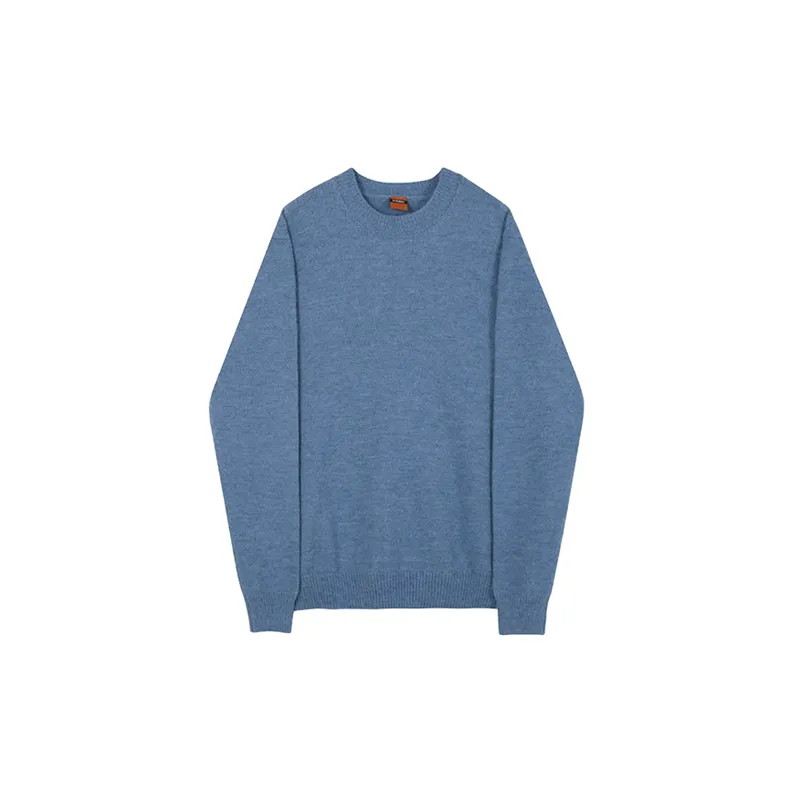 Loose Plain Vinylon Sweater-0