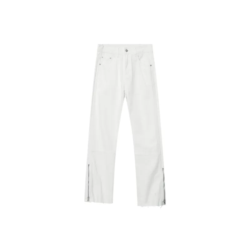 Casual Straight Leg Jeans-0