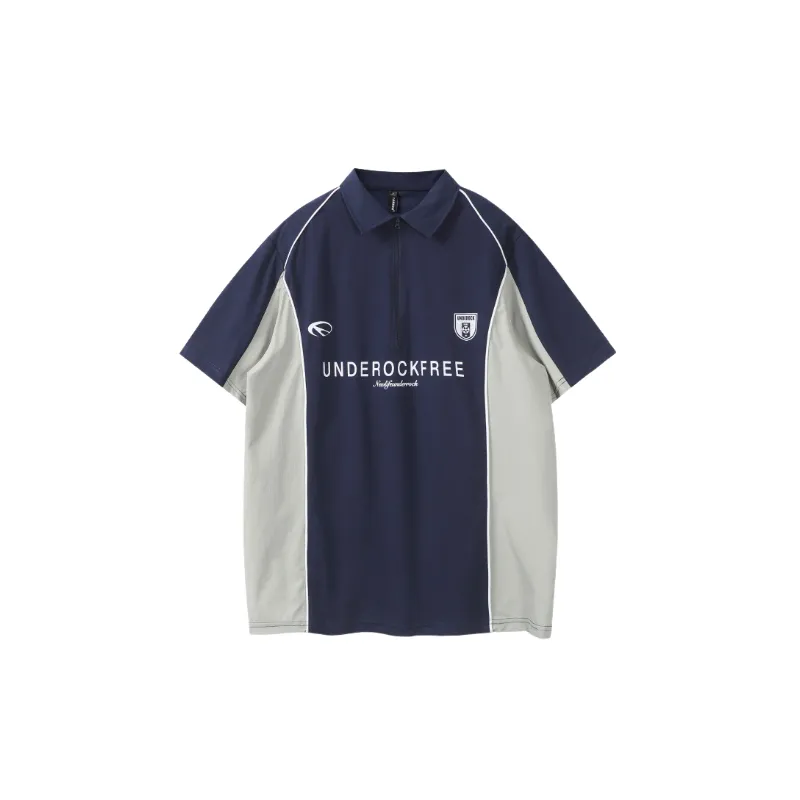 Fashionable Letter Cotton Blended Fabric Polo Unisex-6