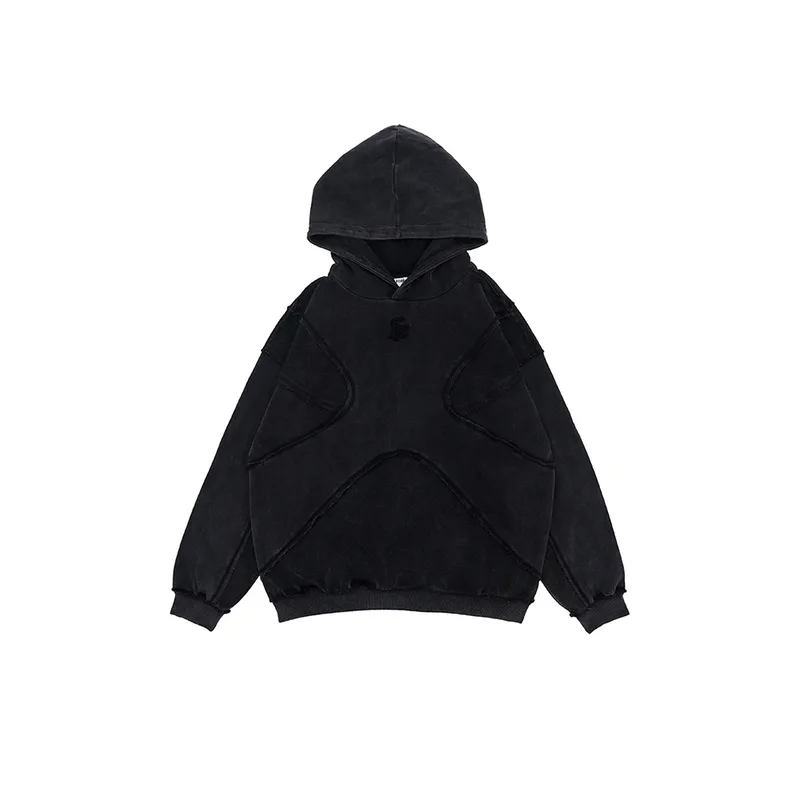 New Fashion Brand Personality Solid Color High Street Sweatshirt-0