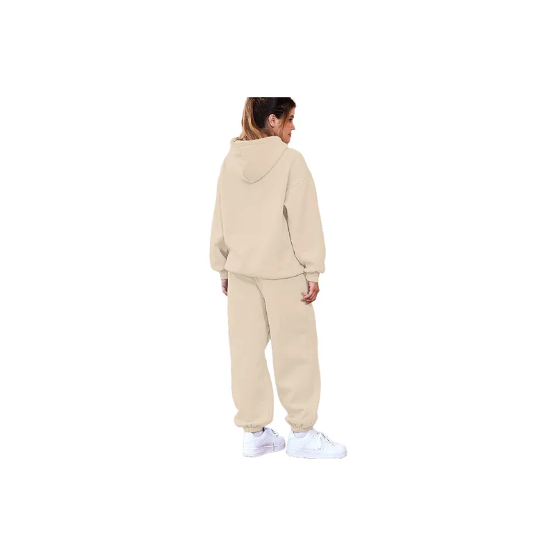 Casual Sporty Polyester Sweatshirt Set Women-5