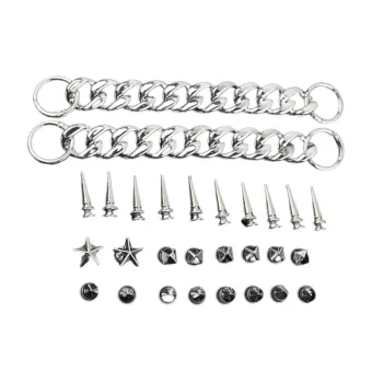 Punk Style Rivet Shoe Buckle Set