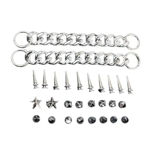 Punk Style Rivet Shoe Buckle Set