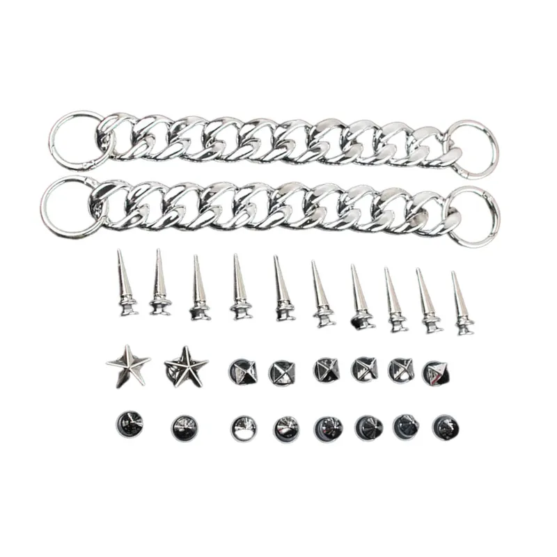 Punk Style Rivet Shoe Buckle Set-0
