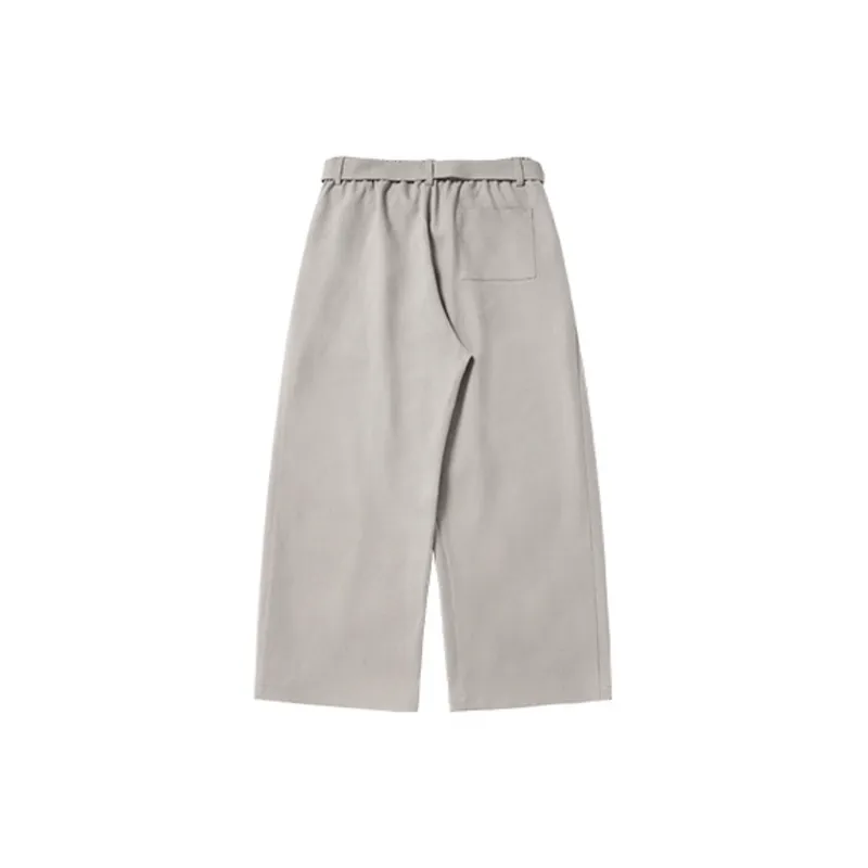 Casual Loose Blended Synthetic Fabrics Suit Trousers-5