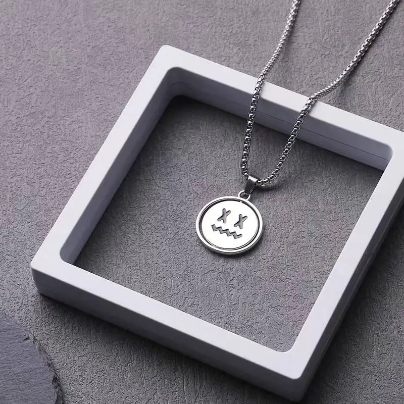 Trendy Smiling Face Necklace-1