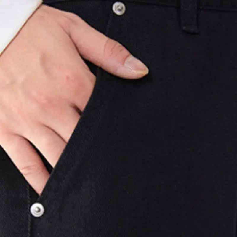 Basics Skin friendly Denim Casual Pants-6