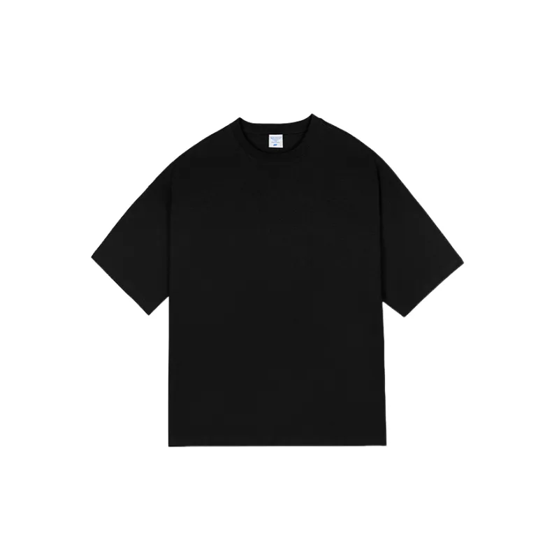 Loose Plain Combed Cotton T Shirt Unisex-0