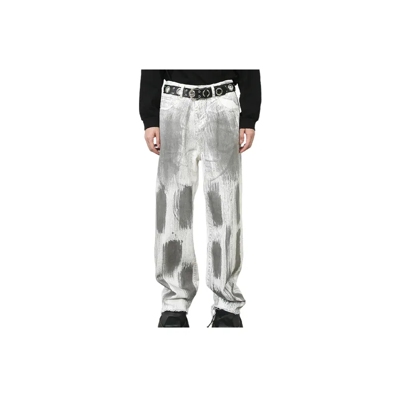 Loose Straight Leg 100% Cotton Casual Pants-1