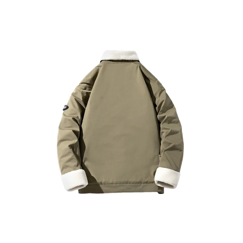 Loose Stand Collar Thickened Warm Cotton Coat-1