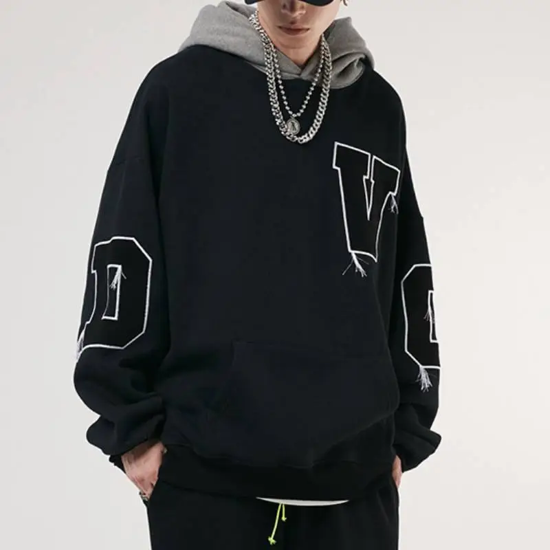 Simple Embroidery Sweatshirt-2