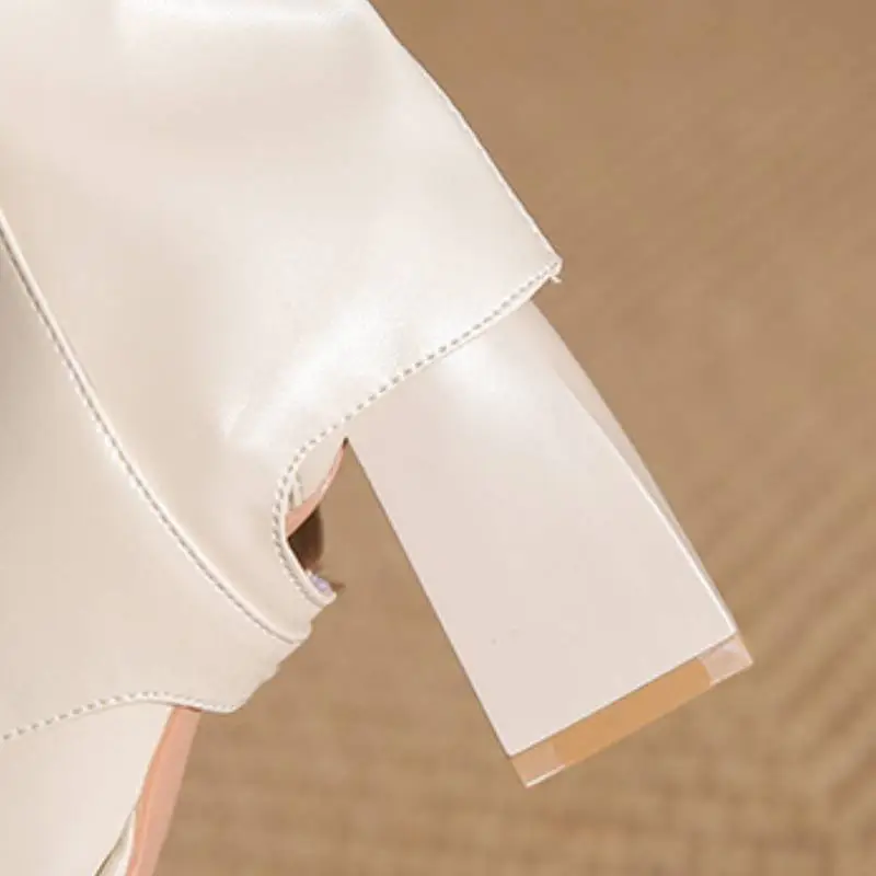Fashionable Plain Knee High Boots-6