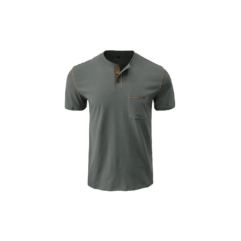 Simple Plain Cotton Blended Fabric T Shirt-11