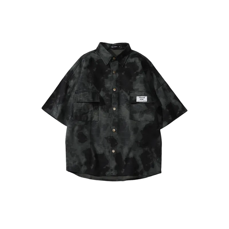 Retro West Coast Camouflage Short Sleeved Shirt-1