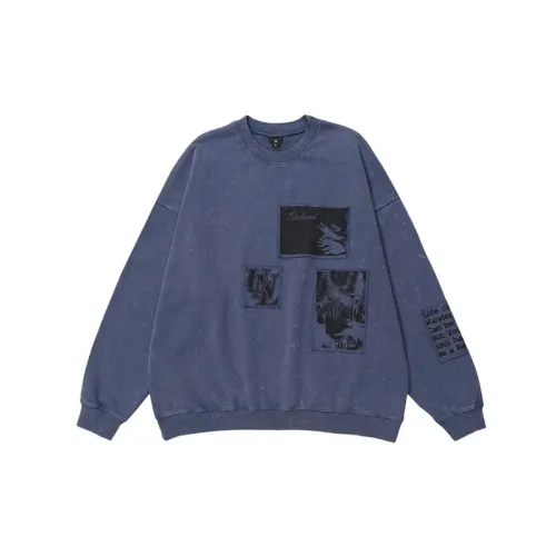 New Cloth Letter Loop Simple Loose Dropped Shoulder Sweatshirt