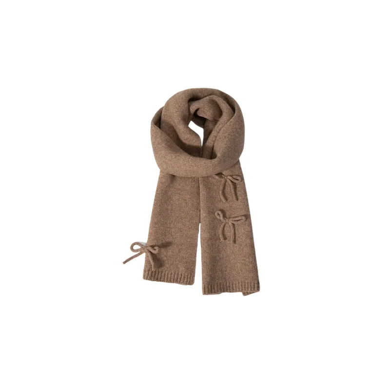 Cute Bow Knit Scarf-3