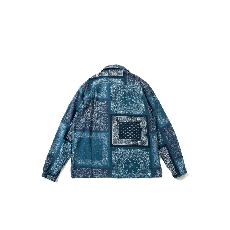 Blue Washed Cashew Long Sleeved Shirt-1
