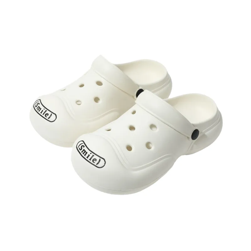 Hole Thick Soled Slippers