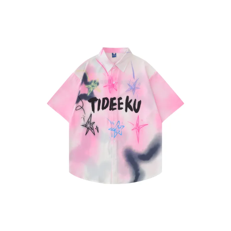 Graffiti Meteor Print Shirt